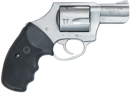 Charter Arms 73521 Mag Pug  357 Mag, 5 Shot 2.20" Matte Stainless Steel Barrel, Cylinder  &  Frame w/Black Finger Grooved Rubber Grip