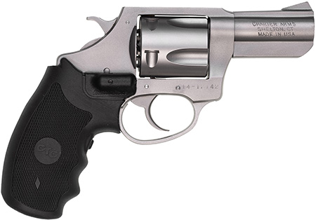 Charter Arms 74424 Bulldog  Large 44 Special, 5 Shot 2.50" Matte Stainless Steel Barrel, Cylinder  &  Frame w/ Black Crimson Trace Laser Grip