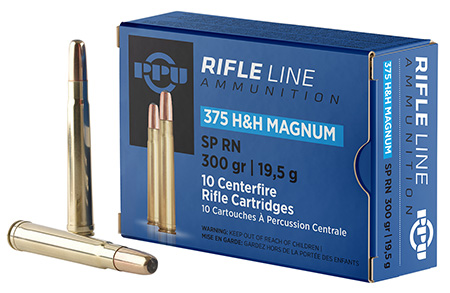 PPU PP375S Standard Rifle  375H & HMag 300gr Soft Point Round Nose 10 Per Box/20 Case