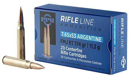 PPU PP7AF Metric Rifle  7.65x53mmArgentine 174gr Full Metal Jacket Boat Tail 20 Per Box/10 Case
