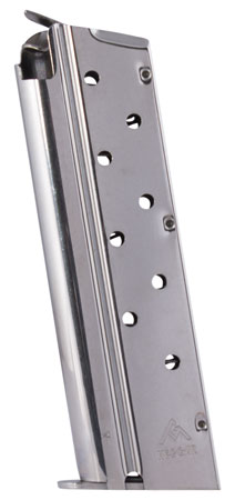 Mec-Gar MGCGOV9LN 1911 Government 9rd 9mm Luger, Nickel Carbon Steel