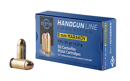 PPU PPH9MF Handgun  9x18Makarov 93gr Full Metal Jacket 50 Per Box/20 Case