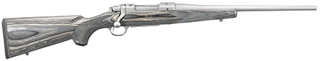 Ruger 17110 Hawkeye Compact 308 Win 4+1 16.50" Matte Stainless Steel Barrel, Integral Scope Mounts Stainless Steel Receiver, Black Fixed Laminate Stock