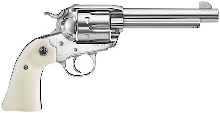 Ruger 5129 Vaquero  45 Colt (Long Colt) 6rd 5.50" High Gloss Barrel, Cylinder  &  Frame, Simulated Ivory Grip, Transfer Bar Safety, Bisley Style Hammer
