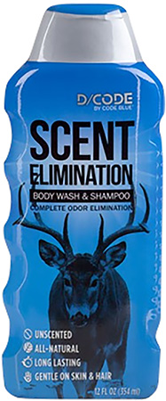 Code Blue OA1308 Body Wash/Shampoo Scent Eliminator Odorless 12 oz Squeeze Bottle
