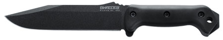 Ka-Bar BK7 Becker Combat Utility 7" Fixed Clip Point Plain Black 1095 Cro-Van Blade, Black Ultramid Handle, Includes Sheath