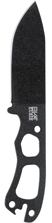 Ka-Bar BK11 Becker Necker 3.25" Fixed Drop Point Plain Black 1095 Cro-Van Blade, Black 1095 Cro-Van Handle, Includes Sheath