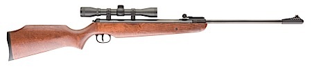 Umarex 2244001 Air Hawk Combo Spring Piston 177 Pellet 1rd Blued Rec/Barrel Dark Hardwood Stock Includes 4x32mm Scope