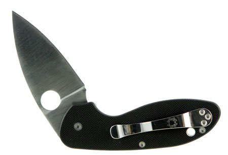Spyderco C216GP Efficient  2.98" Folding Drop Point Plain 8Cr13MoV SS Blade Black G10 Handle Includes Pocket Clip