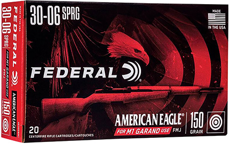 Federal AE3006M1 American Eagle M1 Grand 30-06Springfield 150gr Full Metal Jacket 20 Per Box/10 Case