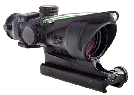 Trijicon 100218 ACOG  Black Hardcoat Anodized 4x 32mm Illuminated Green Chevron .223/5.56 BDC Reticle
