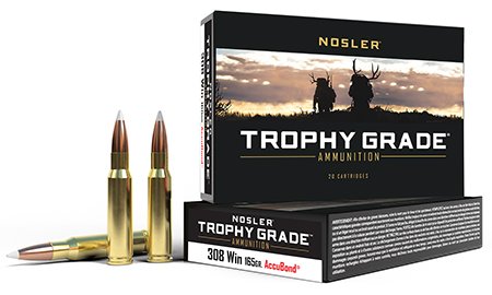Nosler 60049 Trophy Grade  308Win 165gr Nosler AccuBond 20 Per Box/10 Case