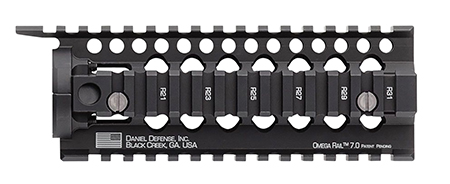 Daniel Defense 0100510001 Omega Rail  7" Carbine Length Style Made of  Aluminum with Black Anodized Finish  &  Picatinny Rail for AR-15