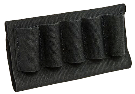 Blackhawk 74SH02BK Buttstock Shell Holder  Black Nylon 5rd Shotgun