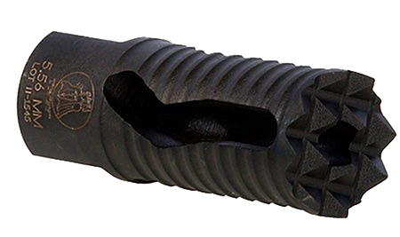 Troy Ind SBRAMED05BT00 Medieval Muzzle Brake Black Steel with 1/2"-28 tpi Threads  &  2.25" OAL for 5.56x45mm NATO AR-Platform