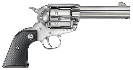 Ruger 5133 Vaquero SASS 357 Mag 6rd 4.62" High Gloss Steel Barrel, Cylinder  &  Frame, Black Checkered Polymer Grip, Transfer Bar Safety, Montado Hammer (2 of2)