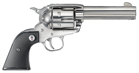 Ruger 5133 Vaquero SASS 357 Mag 6rd 4.62" High Gloss Steel Barrel, Cylinder  &  Frame, Black Checkered Polymer Grip, Transfer Bar Safety, Montado Hammer (2 of2)