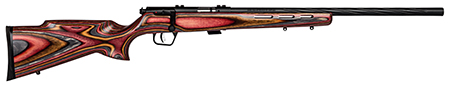 Savage Arms 25735 Mark II BRJ Full Size 22 LR 5+1 21" Matte Black Spiral Fluted Barrel, Matte Black Drilled  &  Tapped Carbon Steel Receiver, Royal Jacaranda Fixed Laminate Stock, Right Hand
