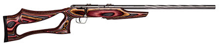 Savage Arms 25740 Mark II BSEV Full Size 22 LR 5+1 21" Satin Spiral Fluted Barrel, Satin Drilled  &  Tapped Stainless Steel Receiver, Royal Jacaranda Thumbhole Laminate Stock, Right Hand
