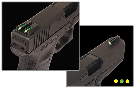 TruGlo TG131MPTY TFO  Green/Tritium/Fiber Optic Front Sight-Yellow/Tritium/Fiber Optic Rear Sight Smith  &  Wesson M & P