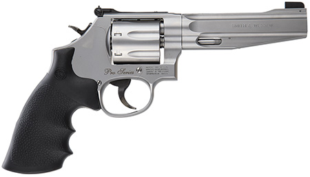 Smith  &  Wesson 178038 Model 686 Performance Center Pro  357 Mag or 38 S&W Spl +P Stainless Steel 5" Barrel  &  7 Shot Cylinder Cut For Moon Clips, Matte Silver Stainless Steel L-Frame