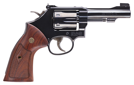 Smith  &  Wesson 150717 Model 48 Classic 22 WMR Blued Carbon Steel 4" Barrel, 6rd Cylinder  &  K-Frame, Wood Grip, Internal Lock