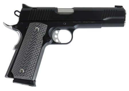Magnum Research DE1911G 1911 G 45 ACP Caliber with 5.01" Barrel, 8+1 Capacity, Overall Matte Black Finish Carbon Steel, Beavertail Frame, Serrated Slide  &  Black/Gray G10 Grip