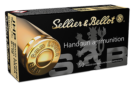 Sellier  &  Bellot SB9C Handgun  9mmLuger 115gr Jacketed Hollow Point 50 Per Box/20 Case