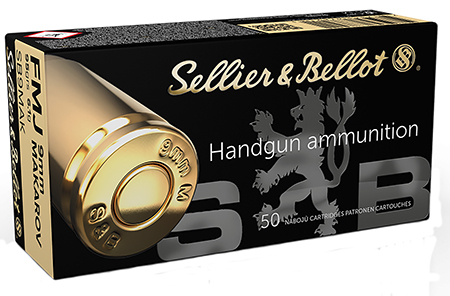 Sellier  &  Bellot SB9MAK Handgun  9x18Makarov 95gr Full Metal Jacket 50 Per Box/20 Case