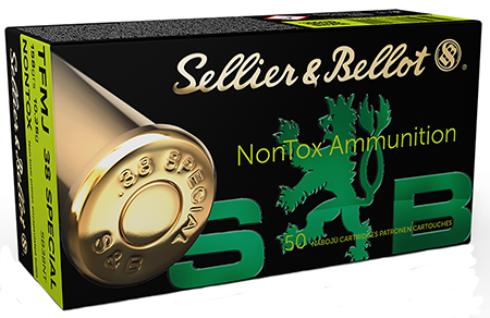 Sellier  &  Bellot SB38NT Handgun Non-Tox  38Special 158gr Total Full Metal Jacket 50 Per Box/20 Case