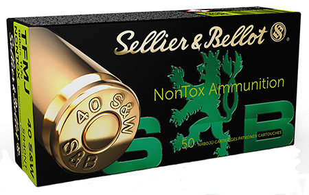 Sellier  &  Bellot SB40NT Handgun Non-Tox  40S&W 180gr Total Full Metal Jacket 50 Per Box/20 Case