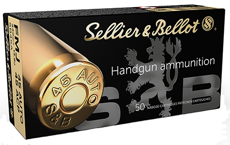 Sellier  &  Bellot SB45A Handgun  45ACP 230gr Full Metal Jacket 50 Per Box/20 Case