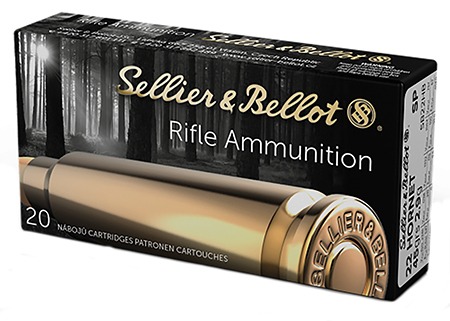 Sellier  &  Bellot SB22HB Rifle  22Hornet 45gr Soft Point 20 Per Box/90 Case
