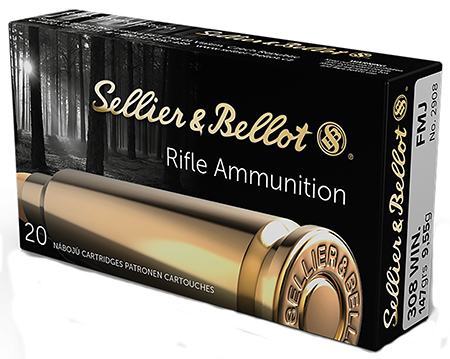 Sellier  &  Bellot SB308A Rifle  308Win 147gr Full Metal Jacket 20 Per Box/25 Case
