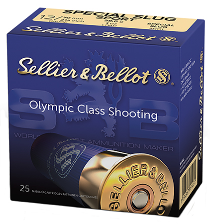 Sellier  &  Bellot SB12SLUG Shotgun  12Gauge 2.75" 1oz Rifled Slug Shot 25 Per Box/10 Case
