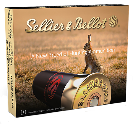 Sellier  &  Bellot SB12BSE Hunting  12Gauge 2.75" 12Pellets 1 1/4oz 00Buck Shot 10 Box/25 Case