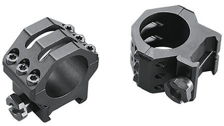 Weaver Mounts 48349 Six-Hole Skeleton Rings  Matte Black 1" Medium