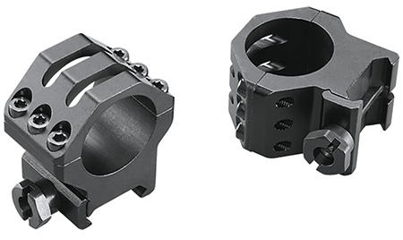 Weaver Mounts 48350 Six-Hole Skeleton Rings  Matte Black 1" High
