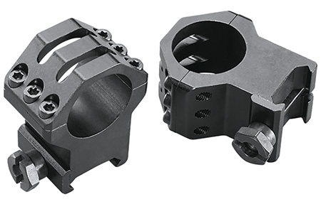 Weaver Mounts 48353 Six-Hole Skeleton Rings  Matte Black 1" Extra Extra High