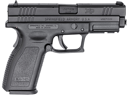 Springfield Armory XD9102 XD Service *CA Compliant 40 S&W 10+1 4" Black Melonite Steel Barrel  &  Serrated Slide, Black Polymer Frame w/Picatinny Rail, Black Polymer Grip