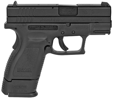 Springfield Armory XD9801 XD *CA Compliant Sub-Compact 9mm Luger 10+1, 3" Black Melonite Steel Barrel  &  Serrated Slide, Black Polymer Frame w/Picatinny Rail, Black Polymer Grip