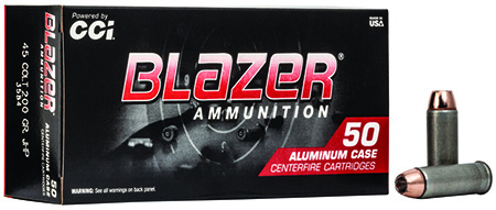CCI 3584 Blazer Handgun 45Colt 200gr Jacketed Hollow Point 50 Per Box/20 Case