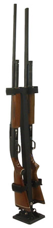 Rugged Gear 10082 Floor Mount Gun Rack  2 Rifle/Shotgun Black Metal