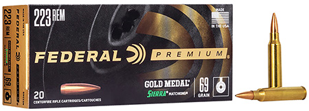 Federal GM338LM Premium Gold Medal 338LapuaMag 250gr Sierra MatchKing BTHP 20 Per Box/10 Case