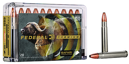 Federal P416RSA Premium Safari Cape-Shok 416RemMag 400gr Swift A Frame 20 Per Box/10 Case
