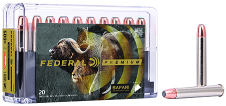Federal P500NSA Premium Safari Cape-Shok 500NitroExpress 570gr Swift A Frame 20 Per Box/10 Case