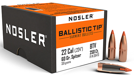Nosler 39473 Ballistic Tip  22Cal 60gr Ballistic Tip Varmint 250/Box
