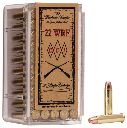 CCI 0069 Specialty WRF Rimfire 22WRF 45gr Jacketed Hollow Point 50 Per Box/40 Case