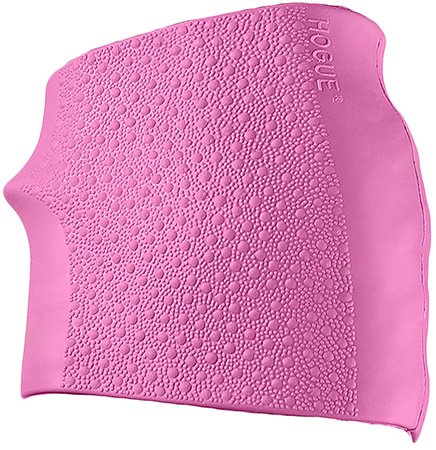 Hogue 18007 HandAll Jr. Grip Sleeve Small Size made of Rubber with Textured Pink Finish  &  Finger Groove for Most 22, 25  &  38 Pistols