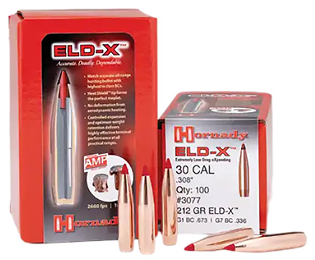 [090255226355] Hornady 2635 ELD-X  6.5mm .264 143 gr Extremely Low Drag eXpanding 100 Per Box/ 15 Case